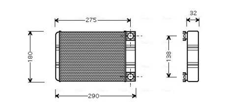 Радиатор отопителя mercedes c-class w 203 (00-) (ava) AVA QUALITY COOLING MSA6312