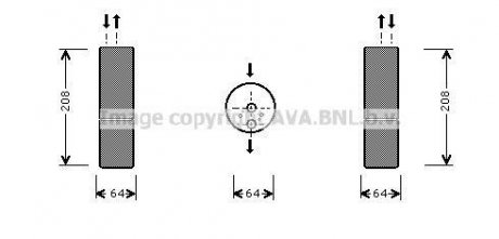 Осушувач кондиціонера MB S-KL W220 98-(вир-во) AVA QUALITY COOLING MSD053 (фото 1)