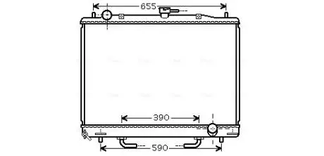 Радиатор охлаждения MITSUBISHI PAJERO (06-) 3,0/3,8 АТ (AVA) AVA QUALITY COOLING MT2170