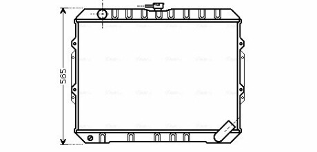 AVA MITSUBISHI Радіатор охолодження двиг. PAJERO II 2.5 TD 4WD 90- AVA QUALITY COOLING MT2187