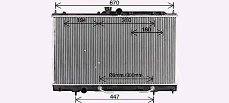 Радіатор системи охолодження двигуна AVA QUALITY COOLING MT2214