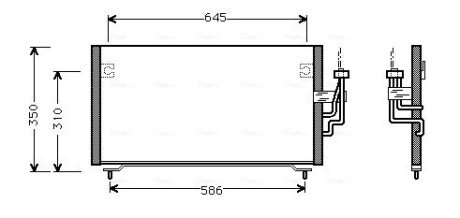 AVA MITSUBISHI Радіатор кондиціонера (конденсатор) GALANT V 97- AVA QUALITY COOLING MT5106 (фото 1)