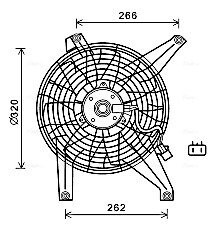 Вентилятор (комплект) AVA QUALITY COOLING MT 7528