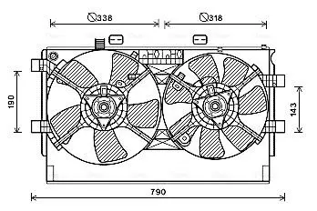 Вентилятор охлаждения радиатора AVA QUALITY COOLING MT7530