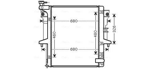 Радиатор охлаждения mitsubishi l 200 (06-) 2.5 d механика (ava) AVA QUALITY COOLING MTA2202