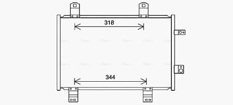 AVA MAZDA Радіатор кондиціонера (конденсатор) 2 1.5 D 14-, CX-3 1.5 15-, 1.8 18- AVA QUALITY COOLING MZ5284