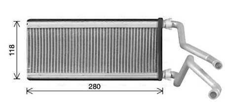 AVA MAZDA Радіатор опалення RX-8 1.3 03- AVA QUALITY COOLING MZ6298