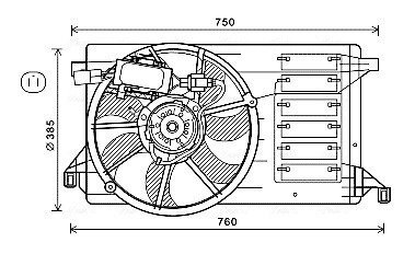 AVA MAZDA Вентилятор радіатора 3 2.0 MZR 08-14 AVA QUALITY COOLING MZ7554