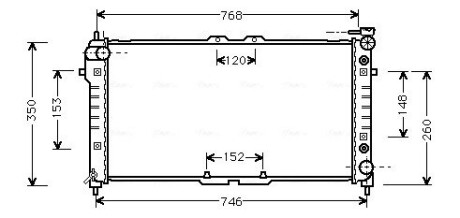 Радиатор охлаждения двигателя Mazda 626 (97-02) AT AVA AVA QUALITY COOLING MZA 2037 (фото 1)