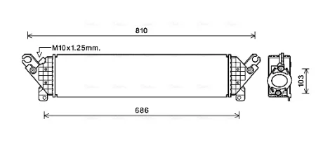 AVA MAZDA Інтеркулер Mazda 3, 6, CX-5 2.2d 12- AVA QUALITY COOLING MZA4277