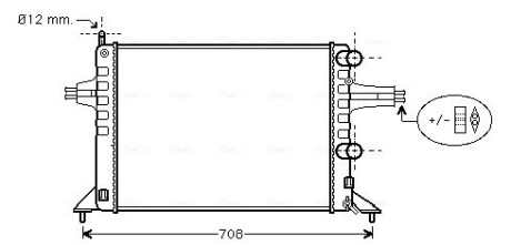 Радиатор охлаждения двигателя astra g 1.2 mt -ac 98-04 (ava) AVA QUALITY COOLING OL2257