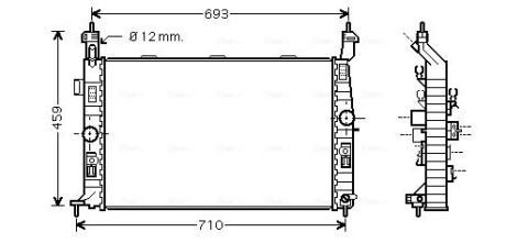 Радиатор системы охлаждения двигателя AVA QUALITY COOLING OL2345