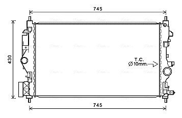 Радиатор системы охлаждения двигателя AVA QUALITY COOLING OL2683