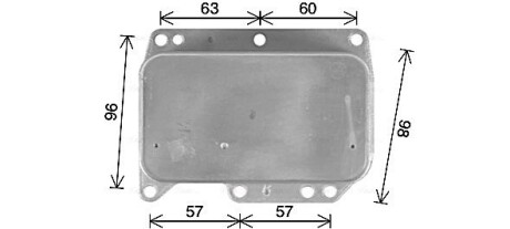 AVA NISSAN Масляний радіатор Primastar, NV400, X-Trail, Renault Koleos, Master III, Trafic II, Opel Movano, Vivaro 2.0/2.3dCi 06- AVA QUALITY COOLING OL3710