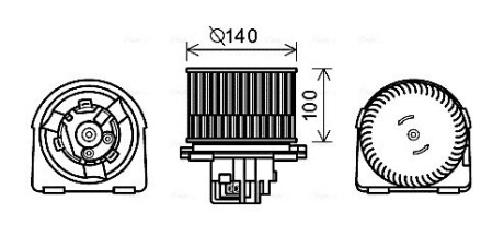 Вентилятор отопителя салона Opel Vectra (95-03) AVA AVA QUALITY COOLING OL8617