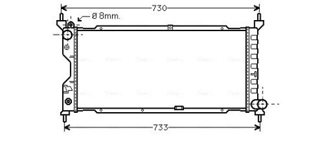 Радіатор охолодження combo/corsa b 1.5/1.7 d (ava) AVA QUALITY COOLING OLA2185