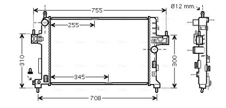 Радиатор охлаждения двигателя corsac 13/7cdti mt/at 03- (ava) AVA QUALITY COOLING OLA2380