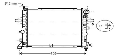 AVA OPEL Радіатор ASTRA H 2,2 04- AVA QUALITY COOLING OLA2381 (фото 1)