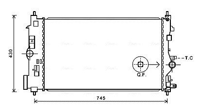 AVA OPEL Радіатор системи охолодження двигуна INSIGNIA A 11-, ZAFIRA TOURER C 11- AVA QUALITY COOLING OLA2591