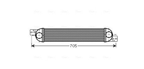 AVA OPEL Інтеркулер MERIVA A 1.3, 1.7 03- AVA QUALITY COOLING OLA4392