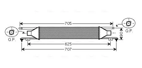 AVA OPEL Інтеркулер Corsa D 1.3CDTI 06- AVA QUALITY COOLING OLA4420