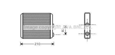 Радіатор пічки AVA QUALITY COOLING OLA6353