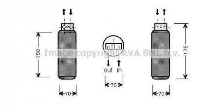 Осушувач, Система кондиціонування повітря AVA QUALITY COOLING OLD288 (фото 1)