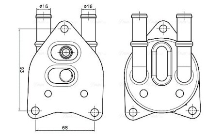 AVA CITROEN Оливний радіатор (без корпуса) C3 III, Aircross, C4 Grand Picasso, C4 Cactus, DS3/4/5, Opel, Peugeot AVA QUALITY COOLING PE3432