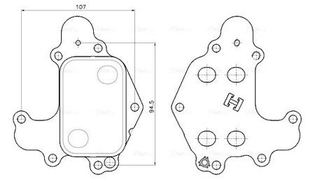 AVA CITROEN Оливний радіатор (без корпуса) BERLINGO 1.2 16-, C3 AIRCROSS II 1.2 17-, C4 III 1.2 20-, DS3 1.2 14-, OPEL, PEUGEOT AVA QUALITY COOLING PE3434