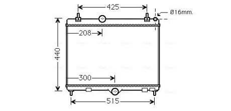 Радіатор охолодження двигуна AVA QUALITY COOLING PEA2358