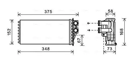 Радиатор отопителя салона Peugeot 3008 5005, Citroen DS5 AVA QUALITY COOLING PEA6359