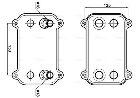 AVA PORSCHE масляний радіатор (без корпуса) CAYENNE 4.5 02- AVA QUALITY COOLING PR3103