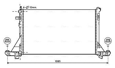 Радиатор охлаждения двигателя Opel Movano (10-)/Renault Master (10-)/Nissan NV40 AVA QUALITY COOLING RT2561