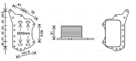 Радіатор масляний Nissan/Opel/Renault (AVA) AVA QUALITY COOLING RT3638