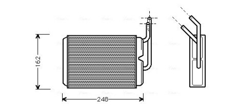 AVA RENAULT Радіатор опалення Twingo I AVA QUALITY COOLING RT6220