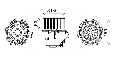 Вентилятор салона opel, nissan AVA QUALITY COOLING RT8599