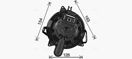 Вентилятор отопителя салона Renault Capture (13-), Clio (13-) AVA AVA QUALITY COOLING RT8676