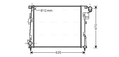 Радіатор охолодження nissan; opel; renault (ava) AVA QUALITY COOLING RTA2427