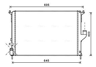 Радіатор охолодження двигуна logan1.6 i * 04/08- (ava) AVA QUALITY COOLING RTA2477