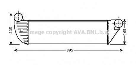 Інтеркулер ESPACE4/LAGUNA2 TD 05- (вир-во) AVA QUALITY COOLING RTA4397 (фото 1)