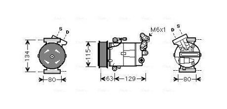 Компресор AVA QUALITY COOLING RTAK384 (фото 1)