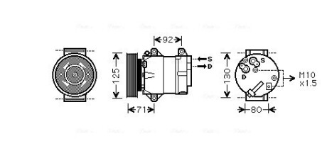 Компресор AVA QUALITY COOLING RTAK441 (фото 1)