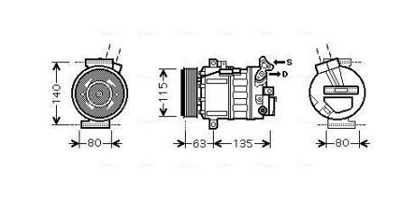 AVA NISSAN Компресор кондиціонера NV300, NV400, X-TRAIL II 2.0 07-, OPEL, RENAULT AVA QUALITY COOLING RTAK486