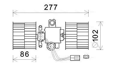 AVA SKODA вентилятор салону Felicia 94-,VW Caddy II AVA QUALITY COOLING SA8022