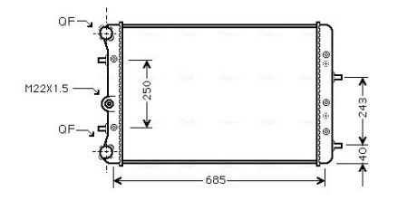 Радиатор AVA QUALITY COOLING SAA 2006