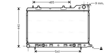 Радиатор охлаждения двигателя Subaru Forester 03>08 MT/AT AC+/- AVA AVA QUALITY COOLING SU 2054