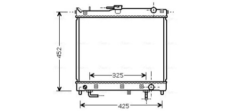 Радіатор системи охолодження двигуна AVA QUALITY COOLING SZ2109