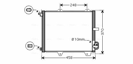 AVA SUBARU Радіатор кондиціонера JUSTY II 1.3 95-, JUSTY III 1.3, 1.5 03-, SUZUKI AVA QUALITY COOLING SZ5088