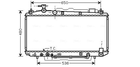 Радиатор охлаждения двигателя rav4 20i at +-ac 00 (ava) AVA QUALITY COOLING TO2301