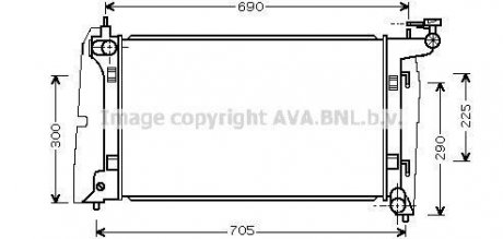 Радиатор охлаждения TOYOTA COROLLA (E12, E13) (01-) (AVA) AVA QUALITY COOLING TO2323